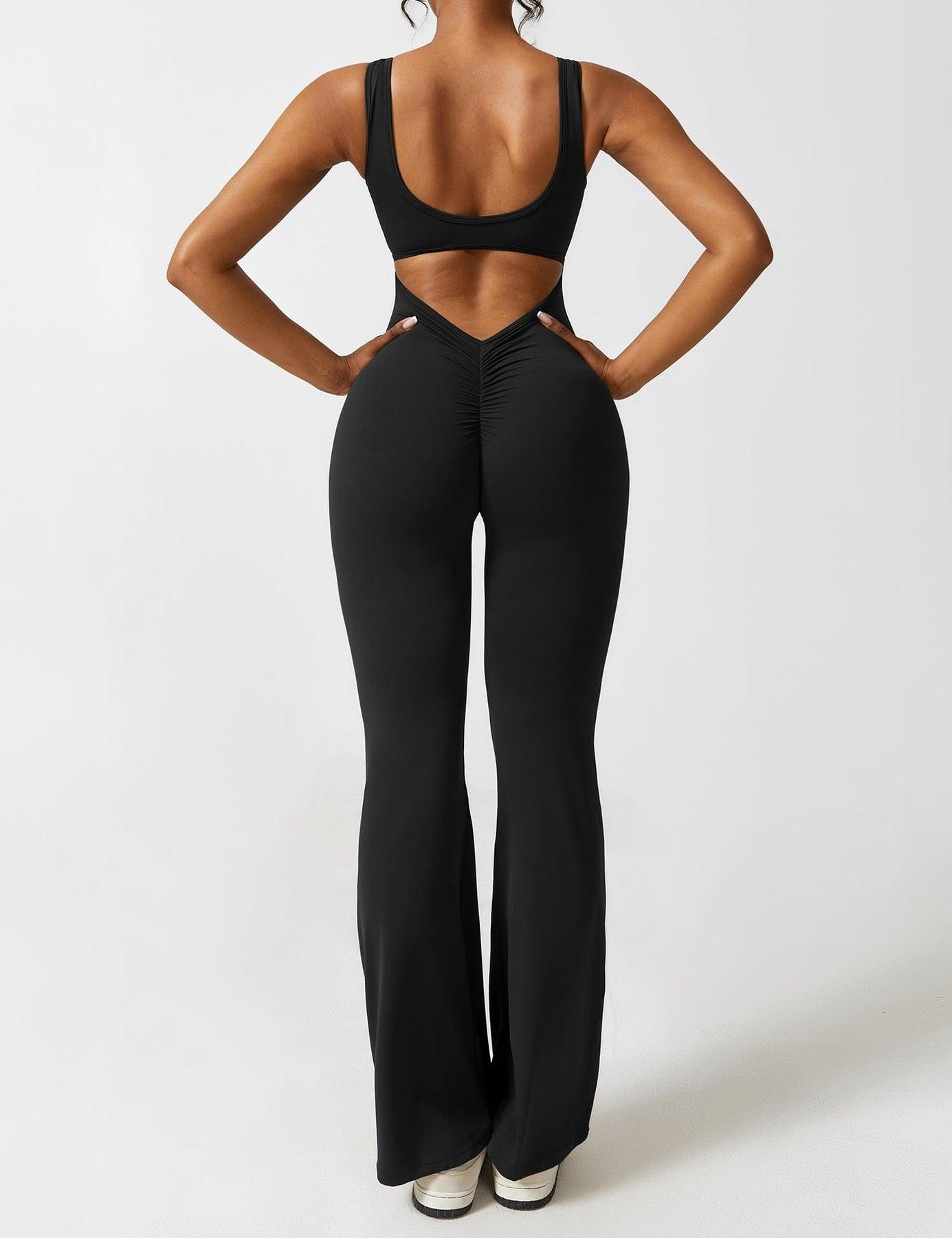 Avalora London™ - V-Back Butt Lift Flared Jumpsuit