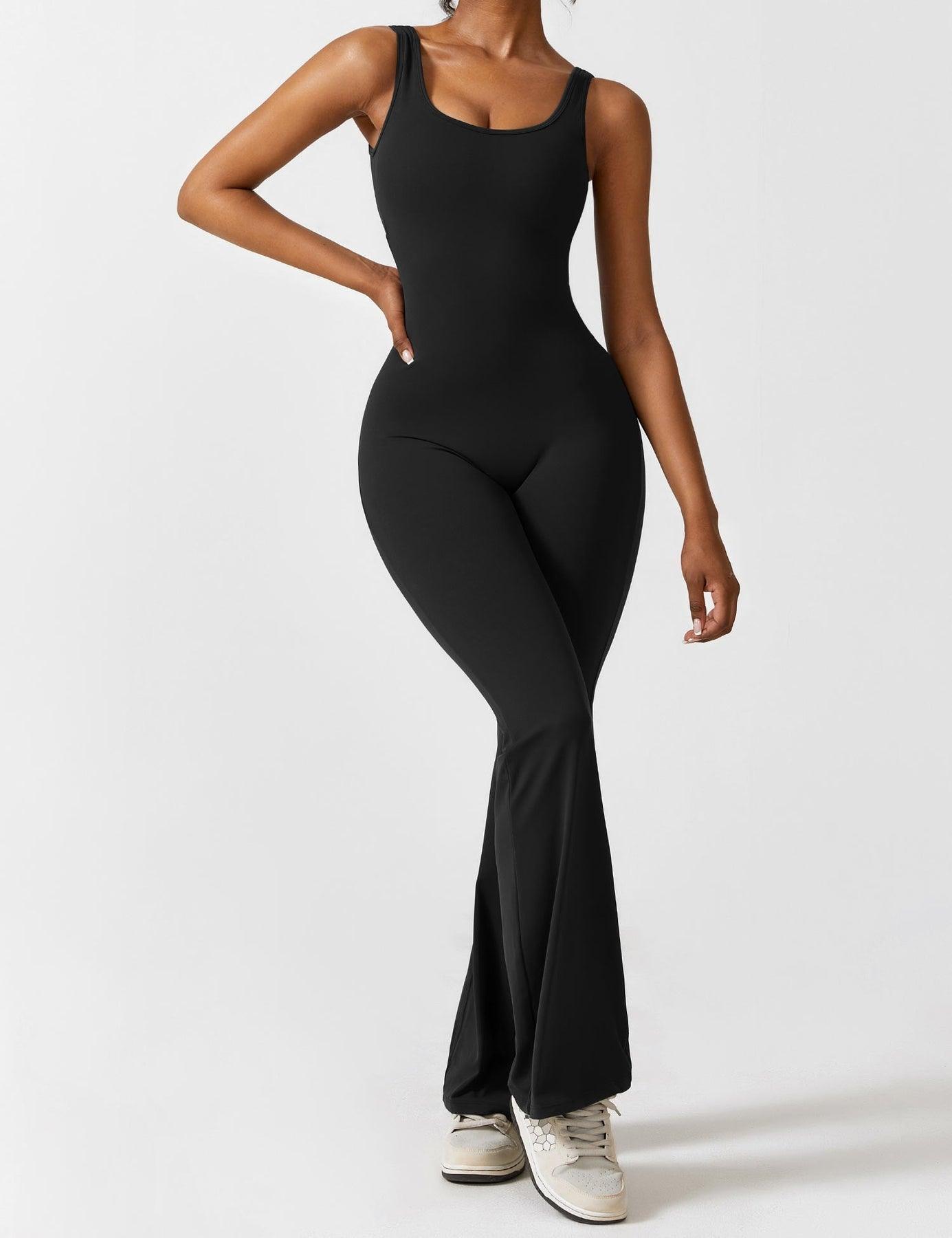 Avalora London™ - V-Back Butt Lift Flared Jumpsuit