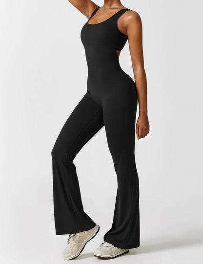 Avalora London™ - V-Back Butt Lift Flared Jumpsuit