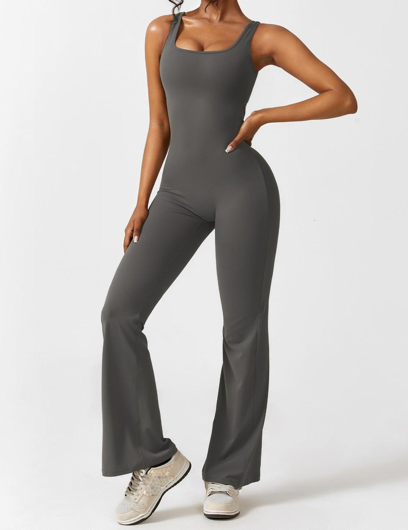 Avalora London™ - V-Back Butt Lift Flared Jumpsuit