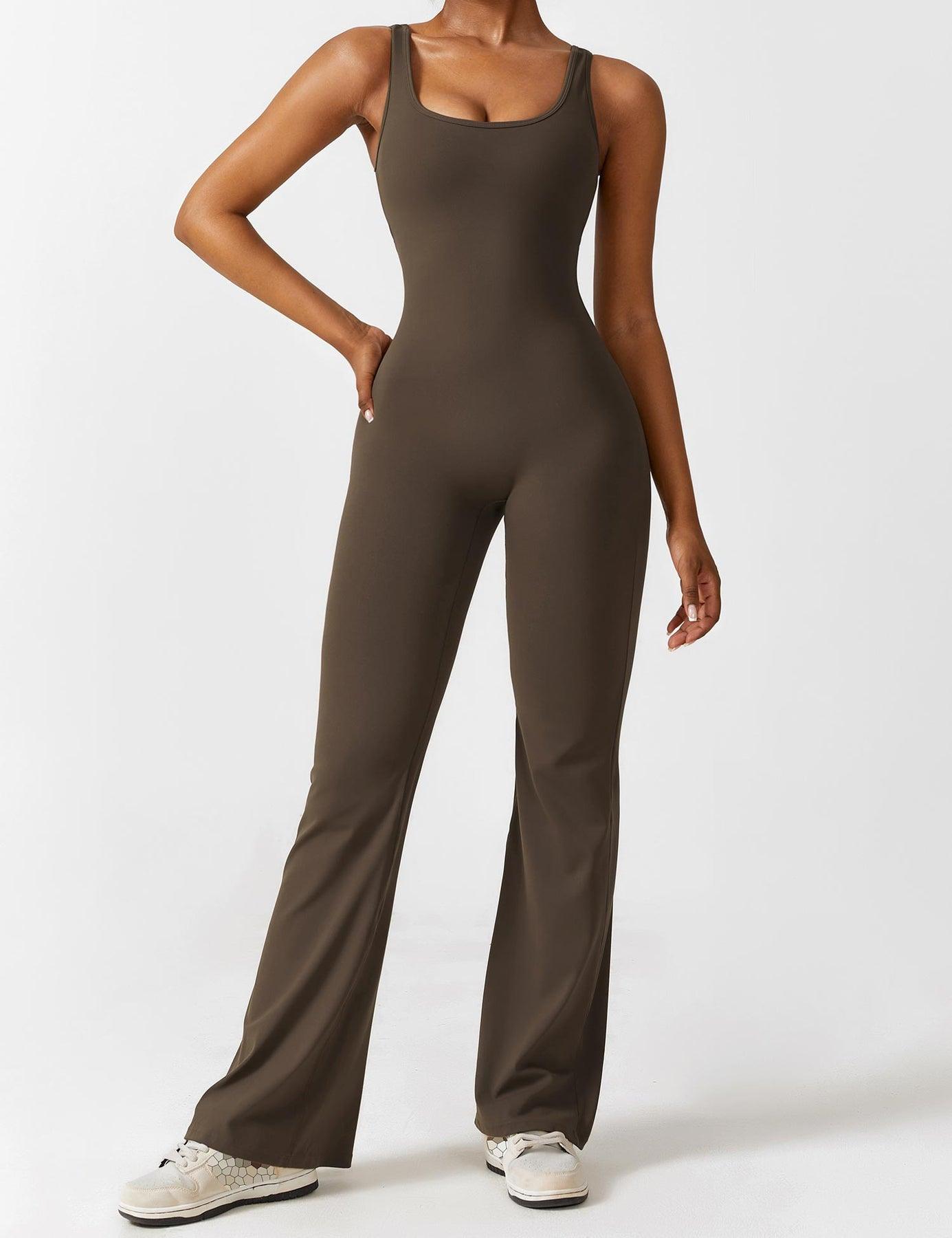 Avalora London™ - V-Back Butt Lift Flared Jumpsuit